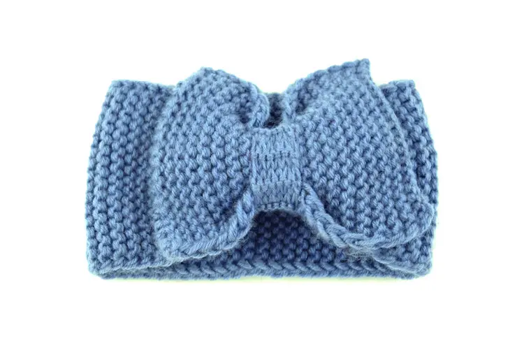 Knitted Wool Bow Ear Protector Headband for Women - Image 10
