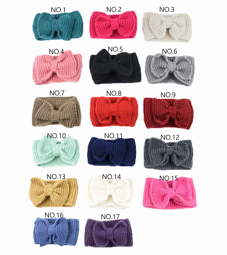 Knitted Wool Bow Ear Protector Headband for Women - Image 12