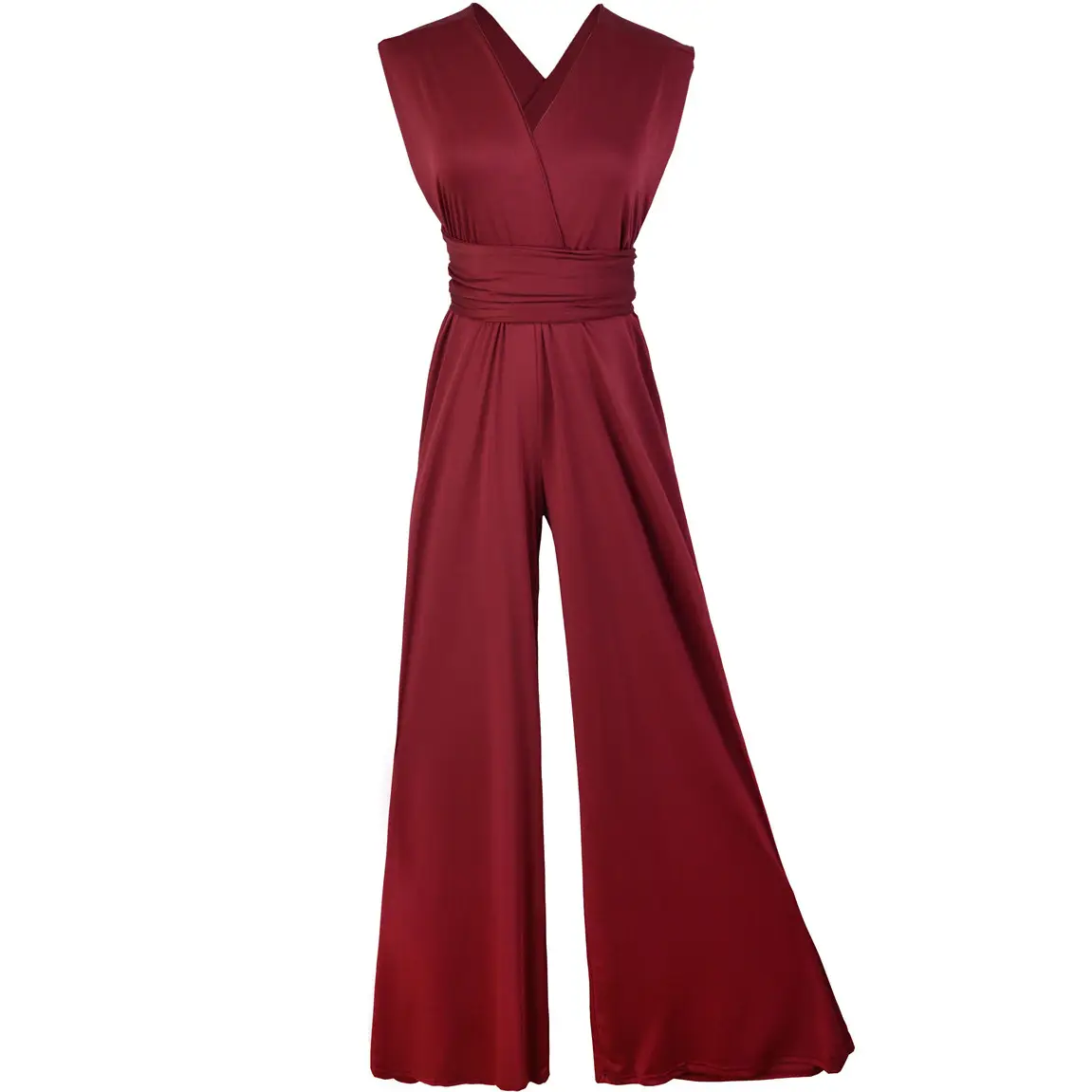 Grey Wide Leg Backless Pants for Women - Image 5