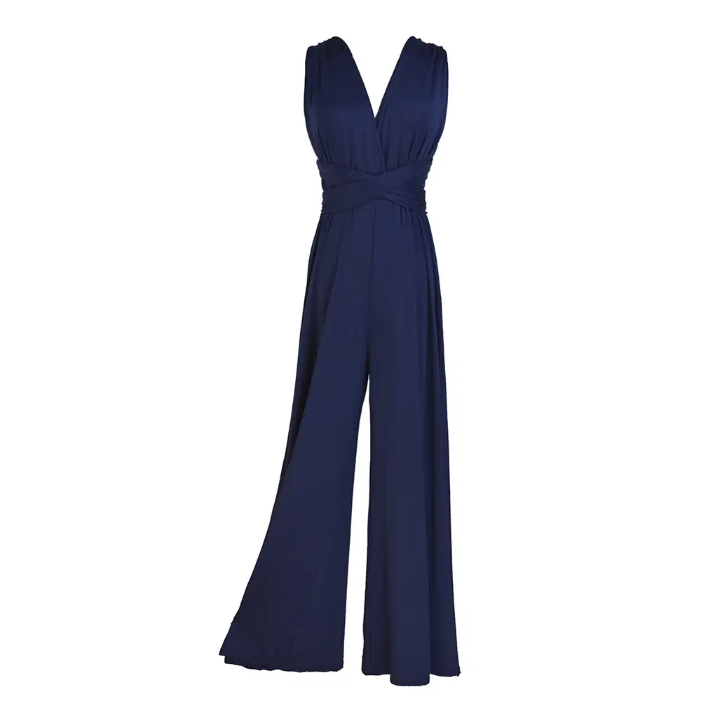 Grey Wide Leg Backless Pants for Women - Image 7