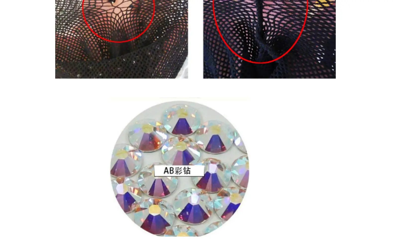 Sexy Rhinestone Net Stockings Plus Size — feature 10