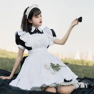 Female Lolita Heavy Sakura Kimono Dress Floral Black — feature 11