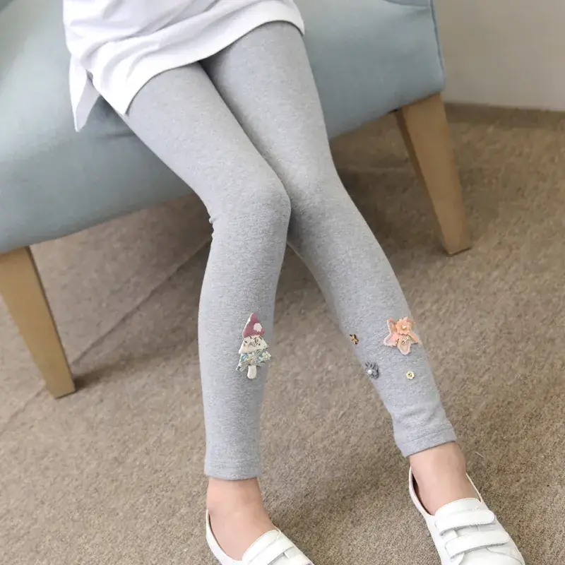Korean Girls Cotton Leggings with Bow Detail