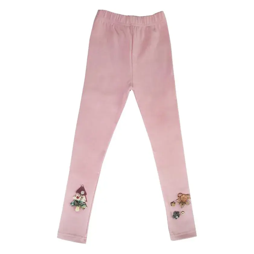 Korean Girls Cotton Leggings with Bow Detail