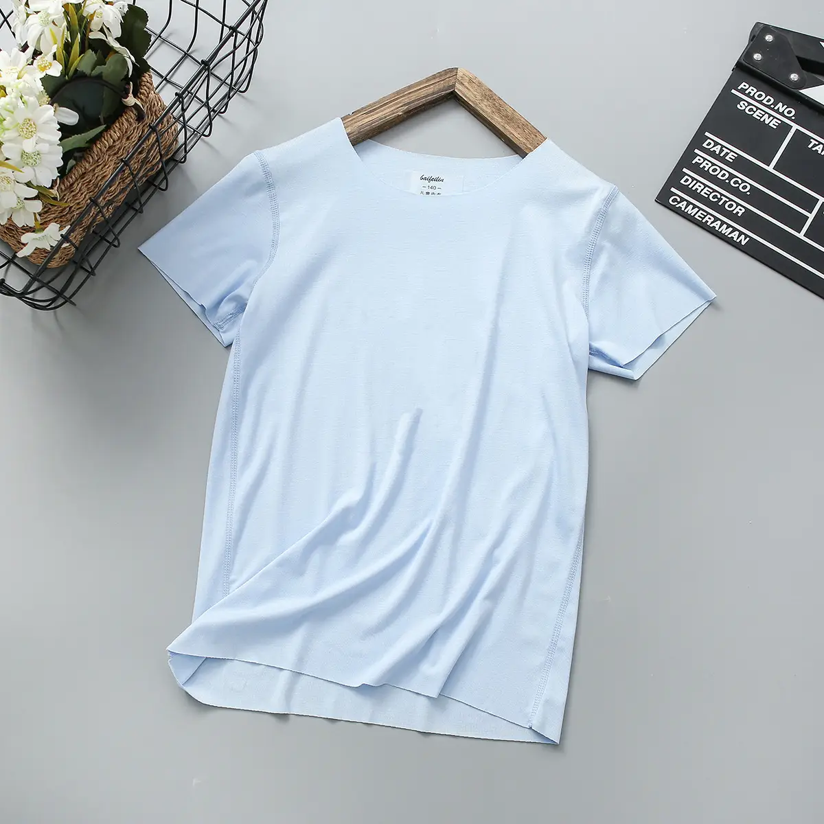 Kids Korean Style T-Shirt Purple Drop Shipping - Image 6