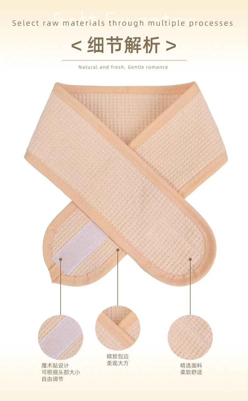 Cotton Waffle Headband for Women European American Tennis Hair Band — feature 8