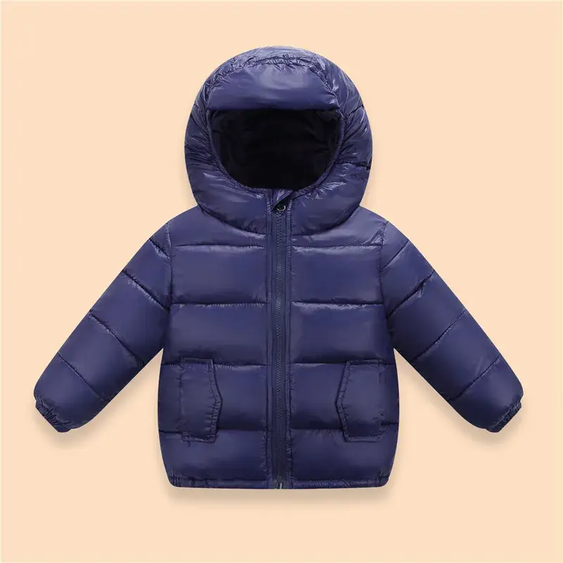 New Baby Winter Coat Red Cotton Padded Hat for Boys Girls Medium - Image 7