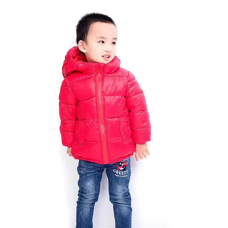 New Baby Winter Coat Red Cotton Padded Hat for Boys Girls Medium - Image 9