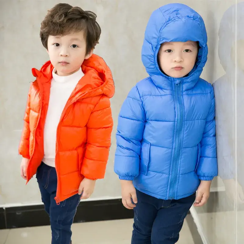 New Baby Winter Coat Red Cotton Padded Hat for Boys Girls Medium