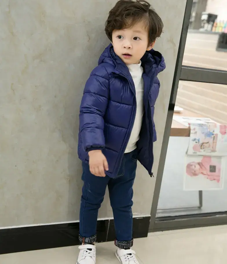 New Baby Winter Coat Red Cotton Padded Hat for Boys Girls Medium - Image 2