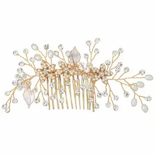 European & American Bridal Hair Combs with Pearl & Crystal Design — feature 11