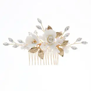 European & American Bridal Hair Combs with Pearl & Crystal Design — feature 13