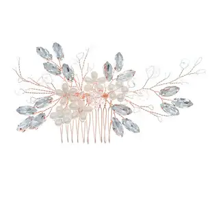 European & American Bridal Hair Combs with Pearl & Crystal Design — feature 6
