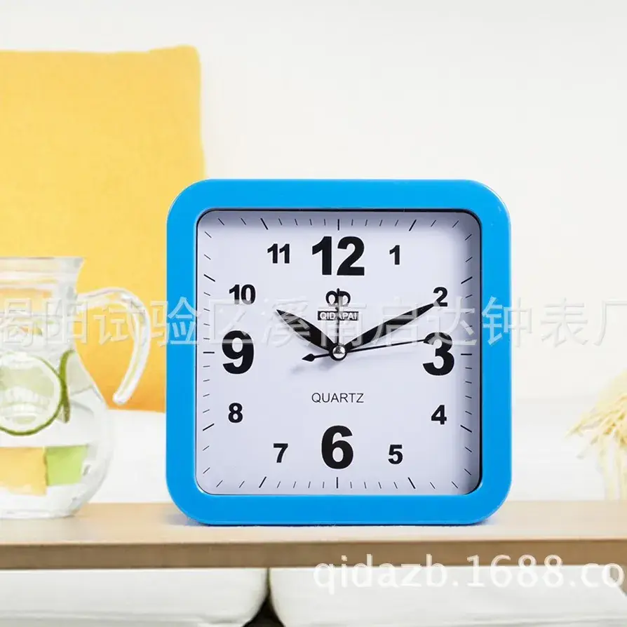 Green Square Alarm Clock for Bedroom Student Friendly Design