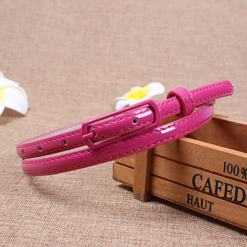 Pink Candy Color Thin Belt with Joker Pin Buckle - Image 10