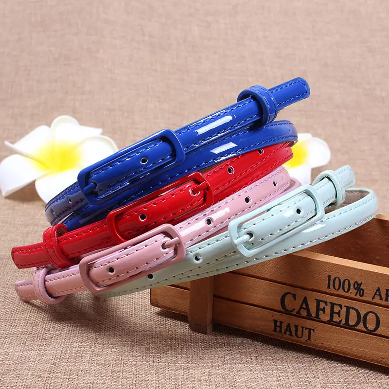 Pink Candy Color Thin Belt with Joker Pin Buckle - Image 12