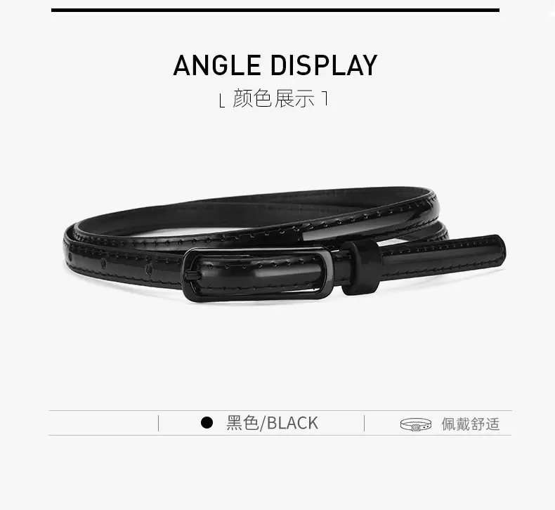 Pink Candy Color Thin Belt with Joker Pin Buckle — feature 13