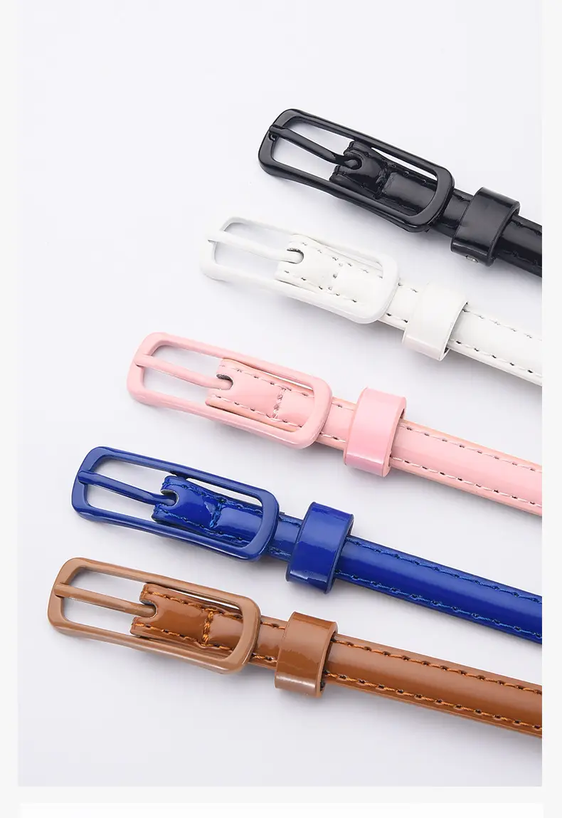 Pink Candy Color Thin Belt with Joker Pin Buckle — feature 18