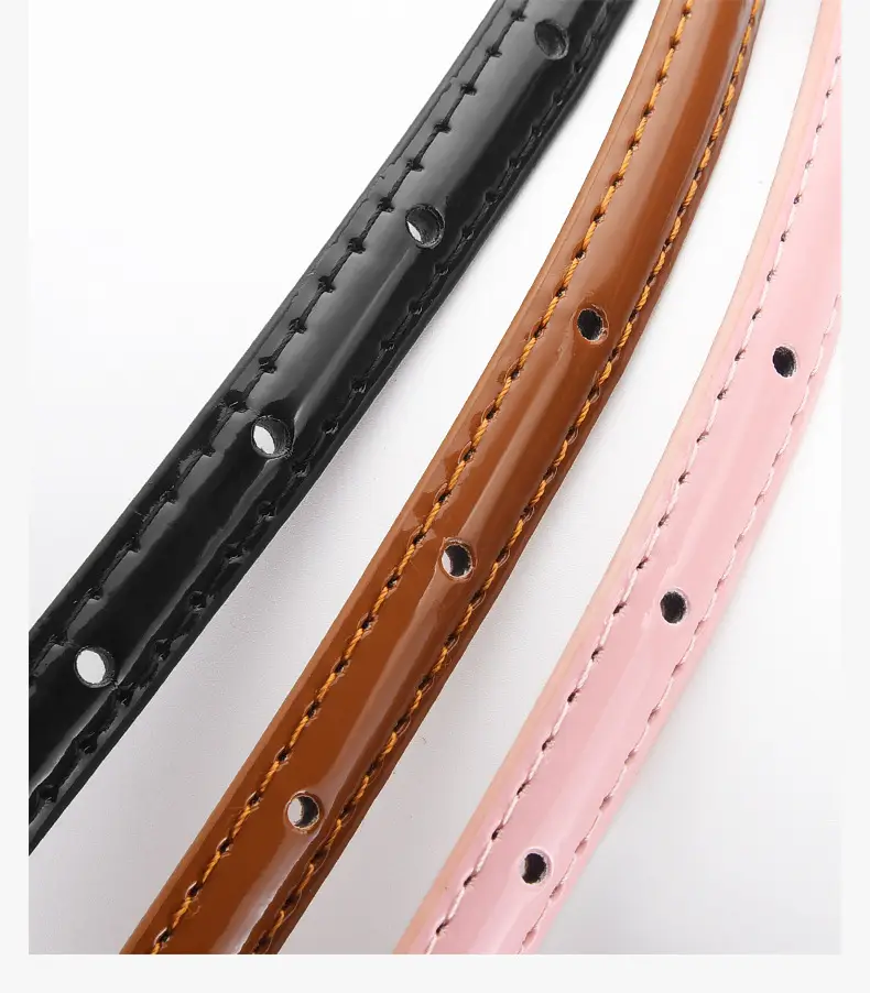 Pink Candy Color Thin Belt with Joker Pin Buckle — feature 20