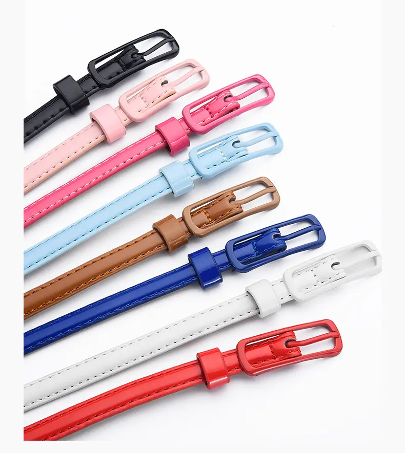 Pink Candy Color Thin Belt with Joker Pin Buckle — feature 6