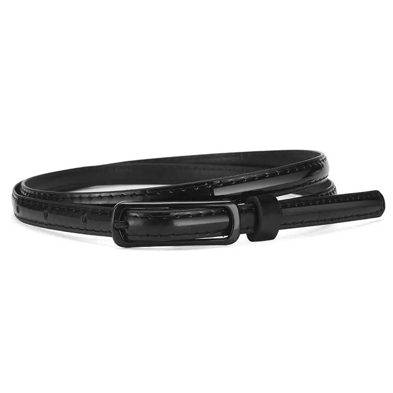 Pink Candy Color Thin Belt with Joker Pin Buckle - Image 2