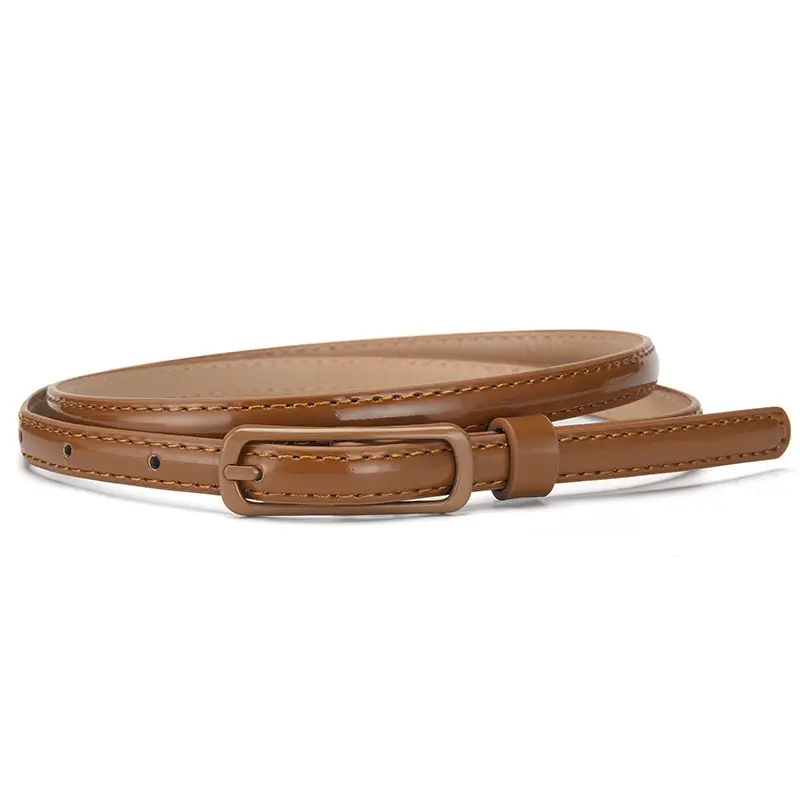 Pink Candy Color Thin Belt with Joker Pin Buckle - Image 4