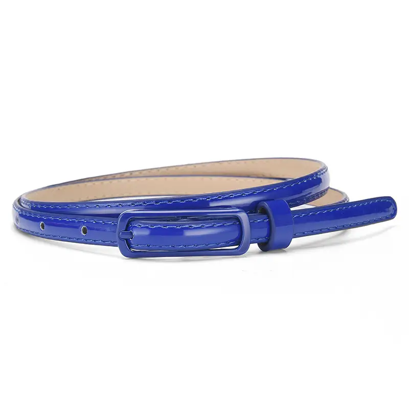 Pink Candy Color Thin Belt with Joker Pin Buckle - Image 5