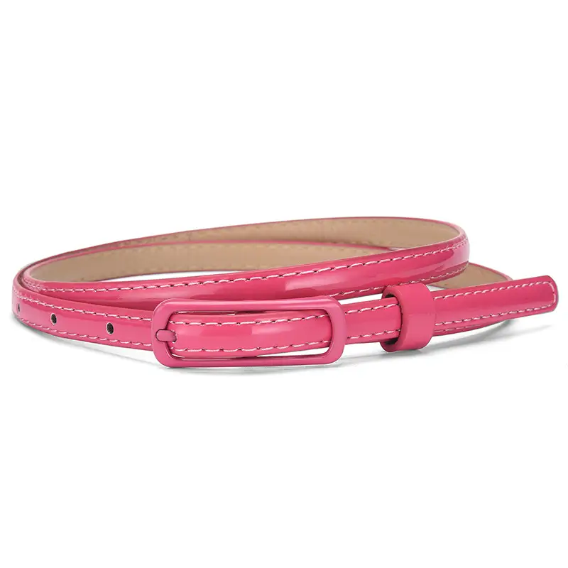 Pink Candy Color Thin Belt with Joker Pin Buckle - Image 7
