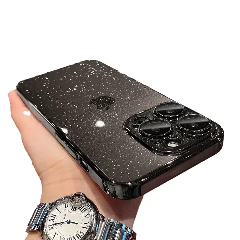 Apple iPhone 16 Pro Max Case with Lens Film & Starry Sky Glitter - Image 14