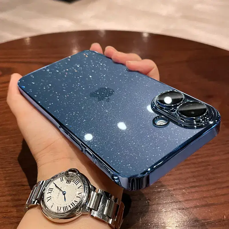 Apple iPhone 16 Pro Max Case with Lens Film & Starry Sky Glitter - Image 5