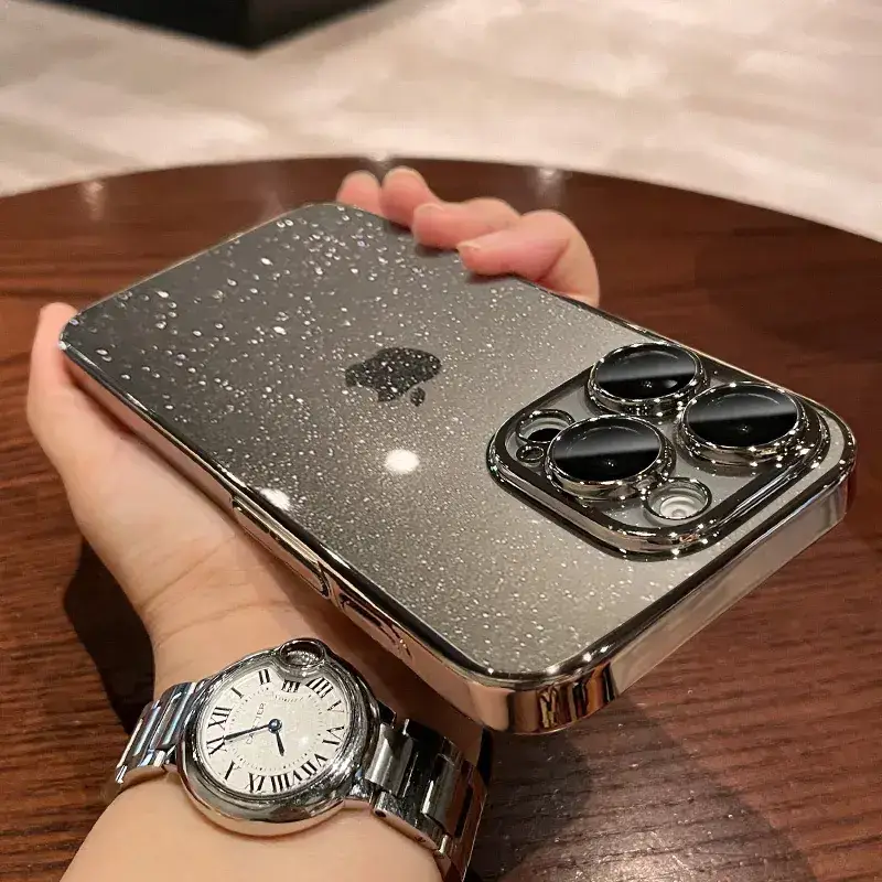 Apple iPhone 16 Pro Max Case with Lens Film & Starry Sky Glitter - Image 8