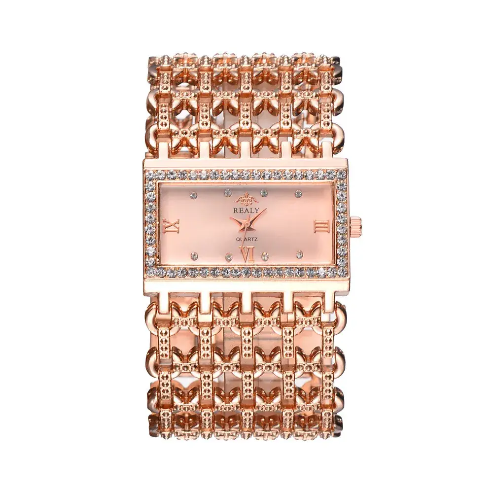 Women's Gold Crystal Bracelet Watch - Image 3