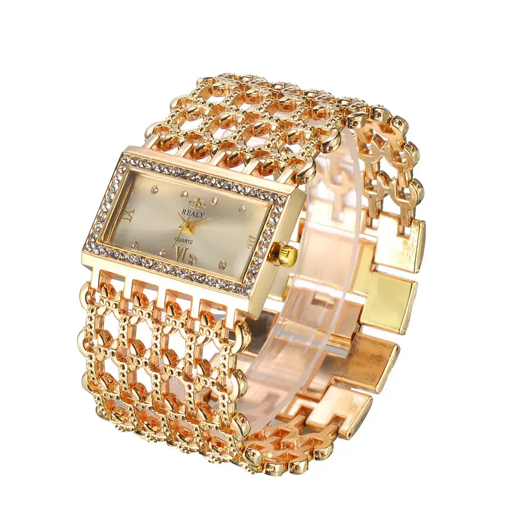Women's Gold Crystal Bracelet Watch - Image 4