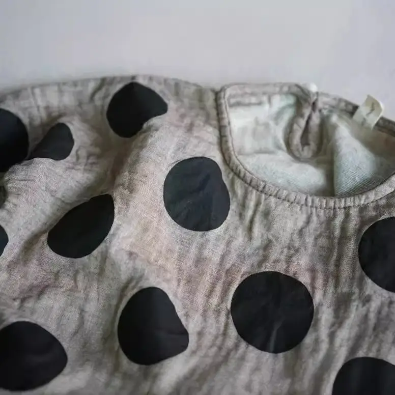 Kids Polka Dot T-Shirt Spring Short Sleeve Korean Style - Image 4