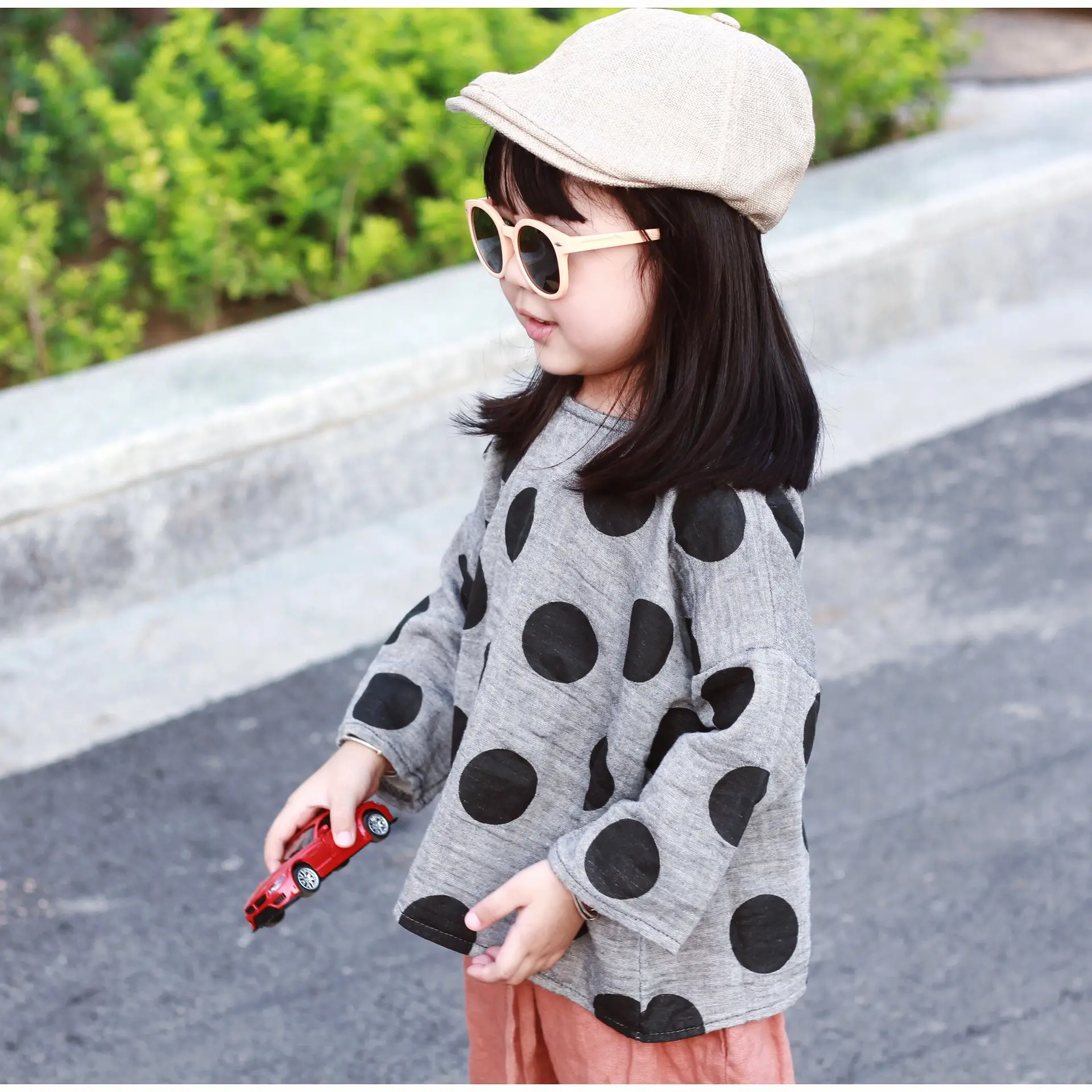 Kids Polka Dot T-Shirt Spring Short Sleeve Korean Style — feature 1
