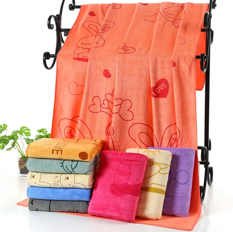Microfiber Printed Bath Towel Wrap One-Piece Drop Shipping Large - Image 8