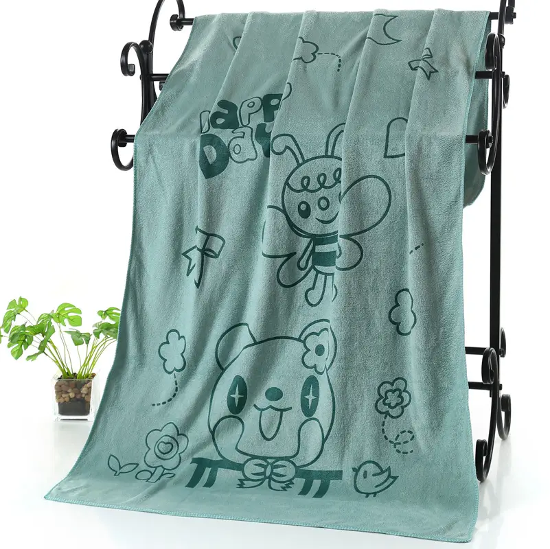 Microfiber Printed Bath Towel Wrap One-Piece Drop Shipping Large - Image 4