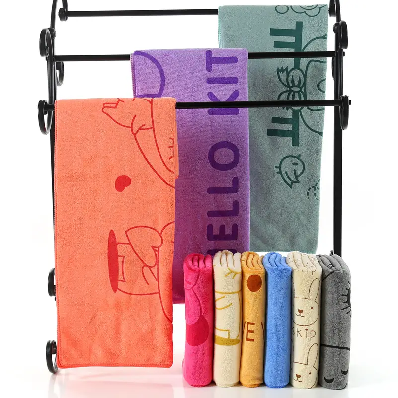 Microfiber Printed Bath Towel Wrap One-Piece Drop Shipping Large - Image 9