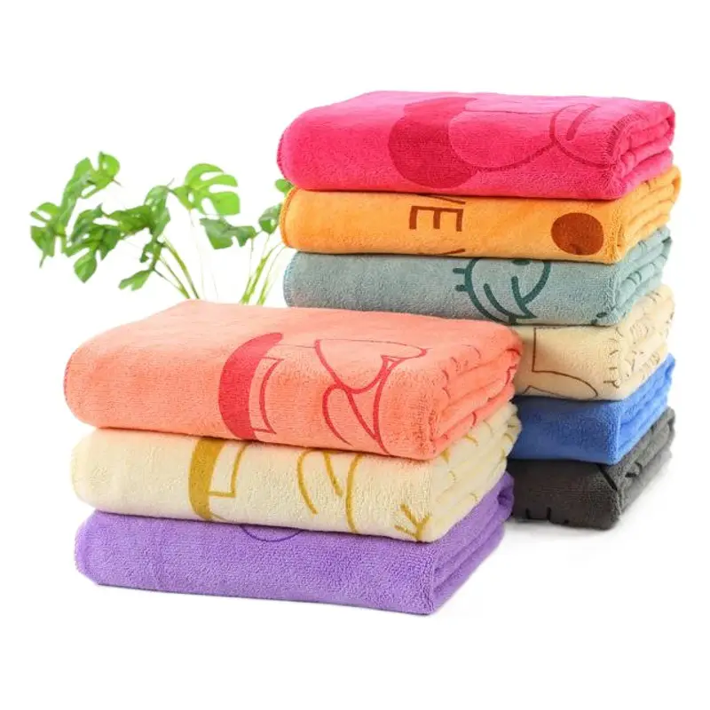 Microfiber Printed Bath Towel Wrap One-Piece Drop Shipping Large