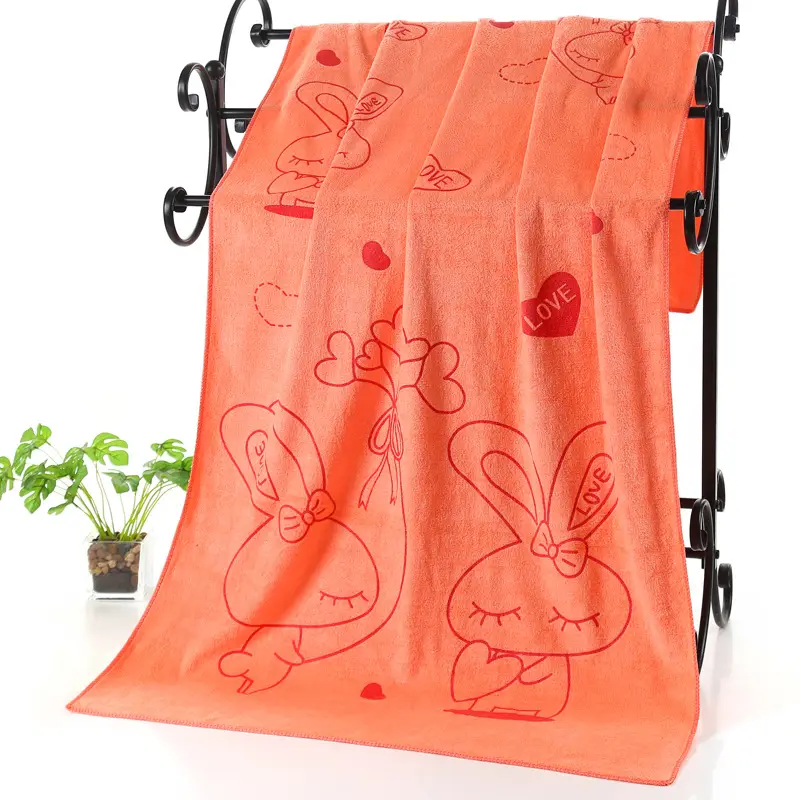 Microfiber Printed Bath Towel Wrap One-Piece Drop Shipping Large - Image 2