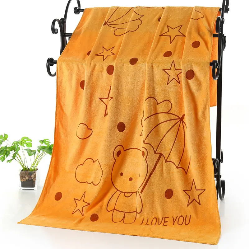 Microfiber Printed Bath Towel Wrap One-Piece Drop Shipping Large - Image 3