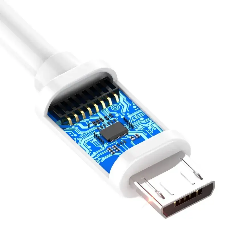 PVC USB Cable for iPhone Android Type-c, White, 1 Pc