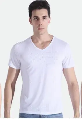 Men's Mesh T-Shirt White Navy Black Factory Breathable