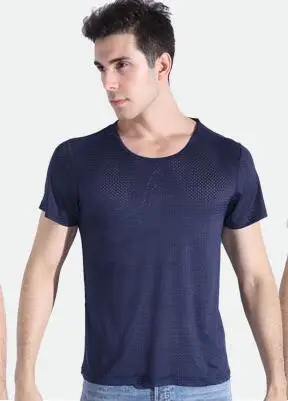Men's Mesh T-Shirt White Navy Black Factory Breathable