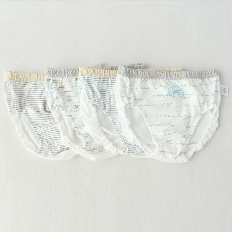 Japanese Cotton Baby Underwear 4 Pack Pink White - Image 5