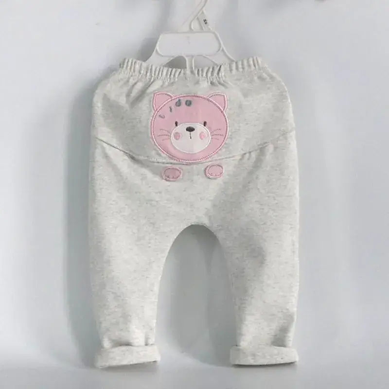 2025 Spring Baby Pink Embroidered Cotton Pants