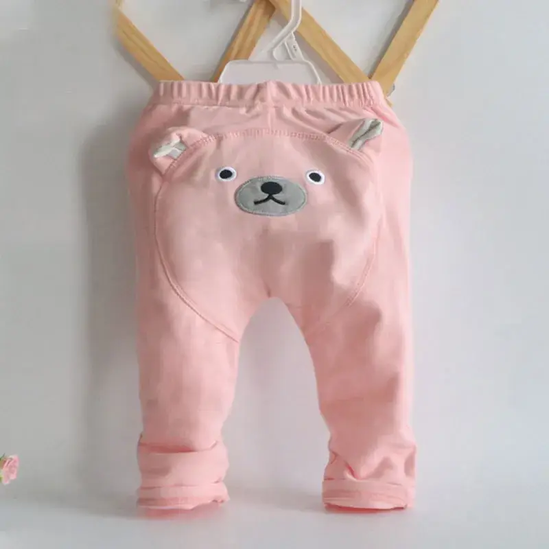 2025 Spring Baby Pink Embroidered Cotton Pants
