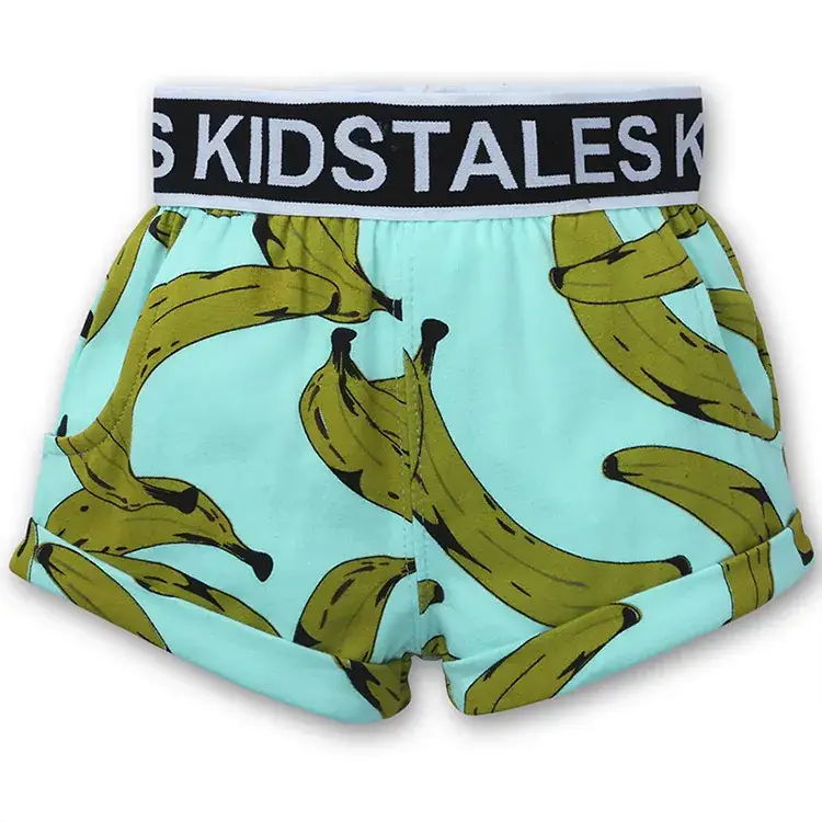 Stales Kids Cotton Printed Shorts Black White - Image 2