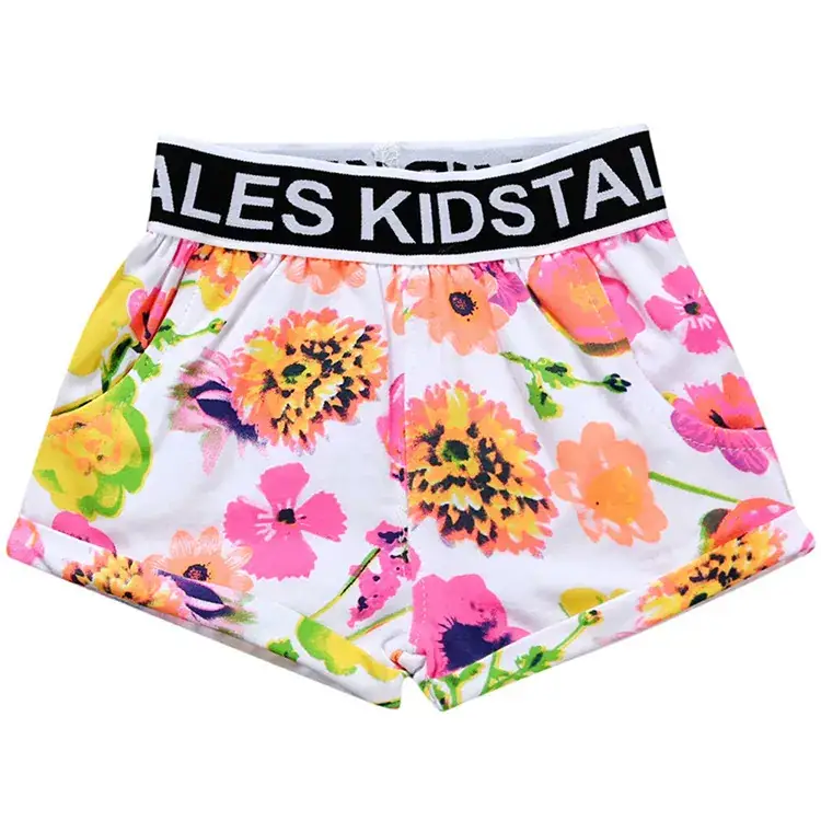 Stales Kids Cotton Printed Shorts Black White - Image 5
