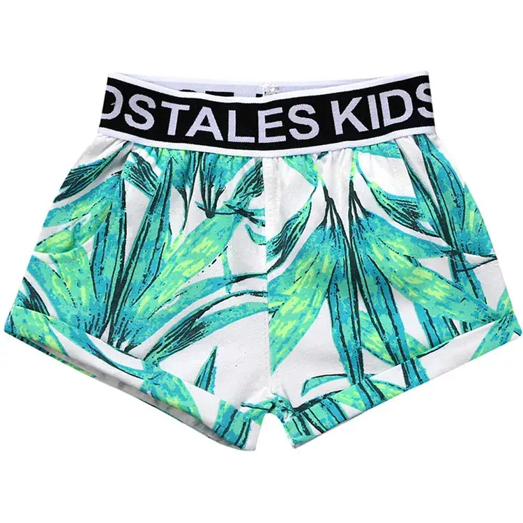 Stales Kids Cotton Printed Shorts Black White - Image 7